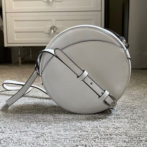 Banana Republic Italian Leather White Circle Bag Crossbody